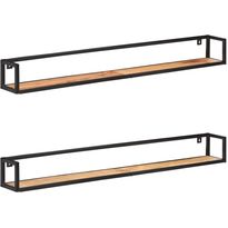 Seinähyllyt 2 kpl 160 cm täysi akaasiapuu