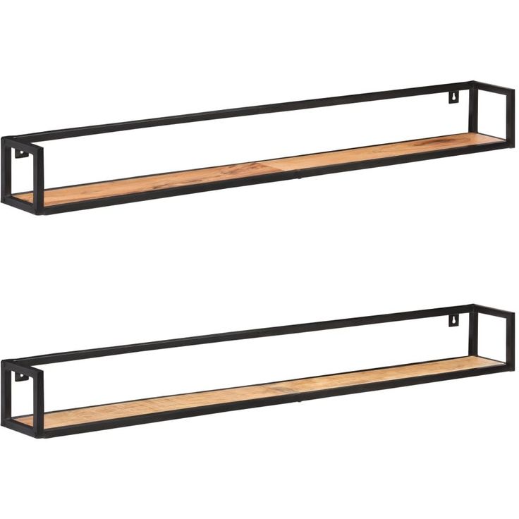 Seinähyllyt 2 kpl 160 cm täysi akaasiapuu_1