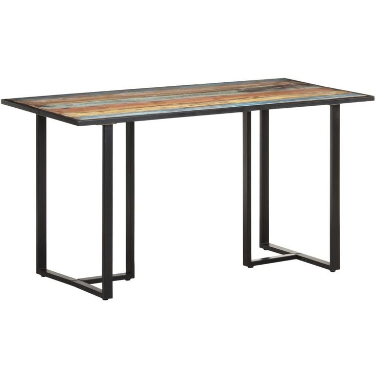 Ruokapöytä 140 cm kierrätetty täyspuu_1