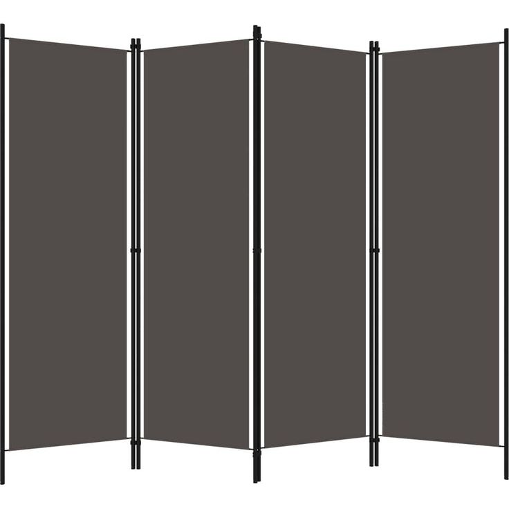 4-paneelinen tilanjakaja, antrasiitti, 200x180 cm