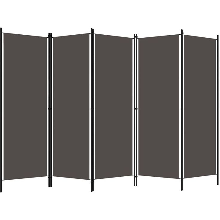 5-paneelinen tilanjakaja, antrasiitti, 250x180 cm