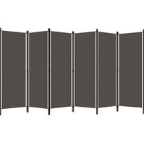 6-paneelinen tilanjakaja, antrasiitti, 300x180 cm