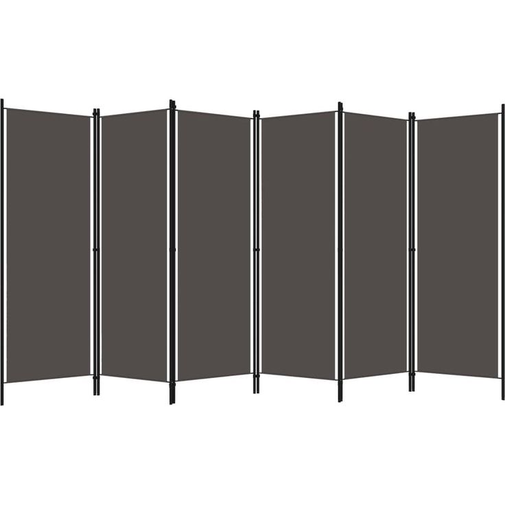 6-paneelinen tilanjakaja, antrasiitti, 300x180 cm