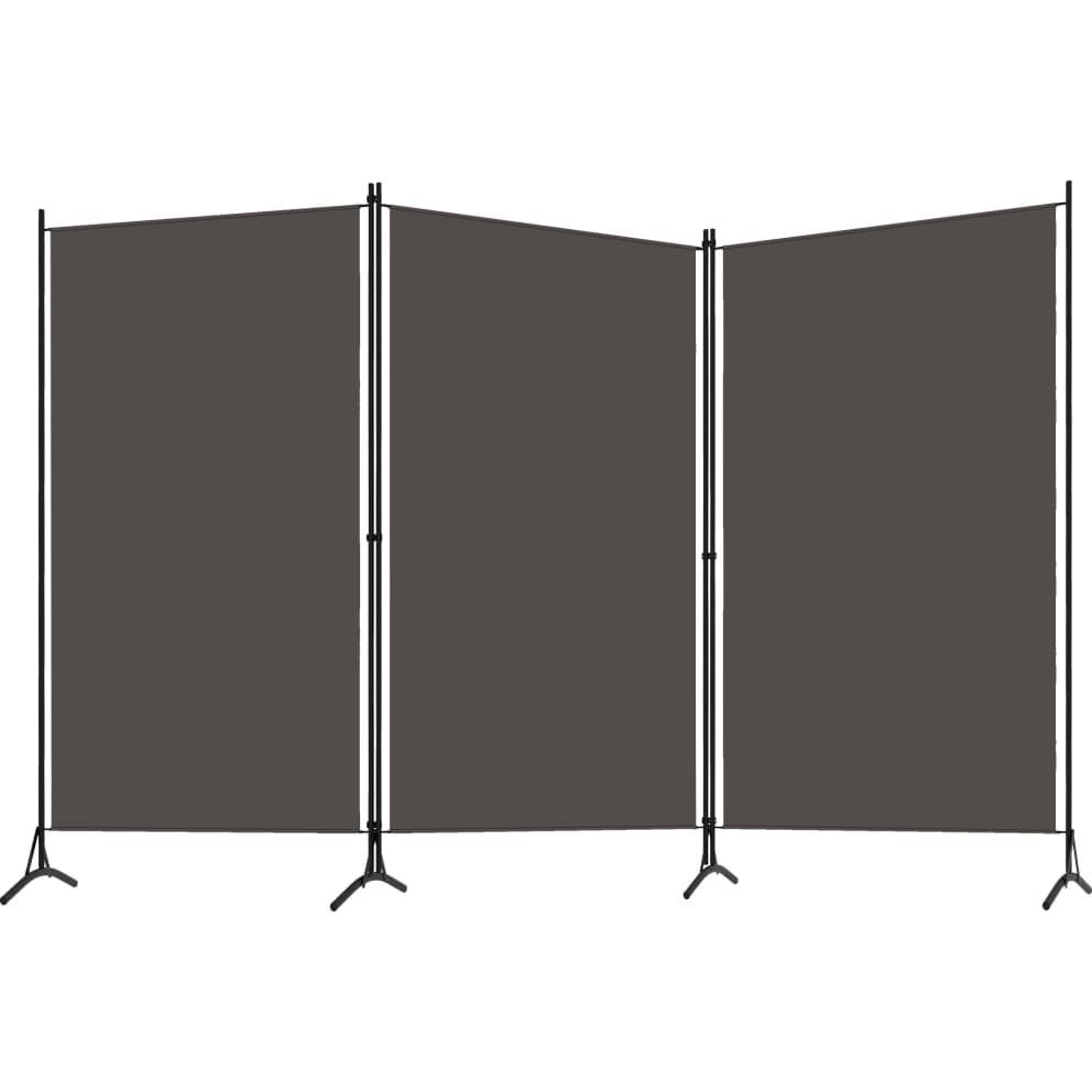 3-paneelinen tilanjakaja, antrasiitti, 260x180 cm