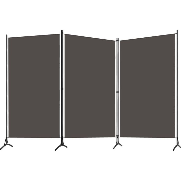 3-paneelinen tilanjakaja, antrasiitti, 260x180 cm