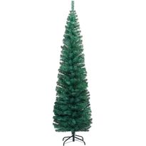 Kapea tekojoulukuusi jalustalla, vihreä, 180cm, PVC