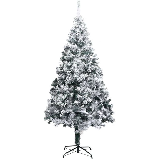 Tekojoulukuusi lumihuurteella, vihreä, 210cm, PVC