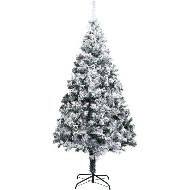 Tekojoulukuusi lumihuurteella, vihreä, 240cm, PVC