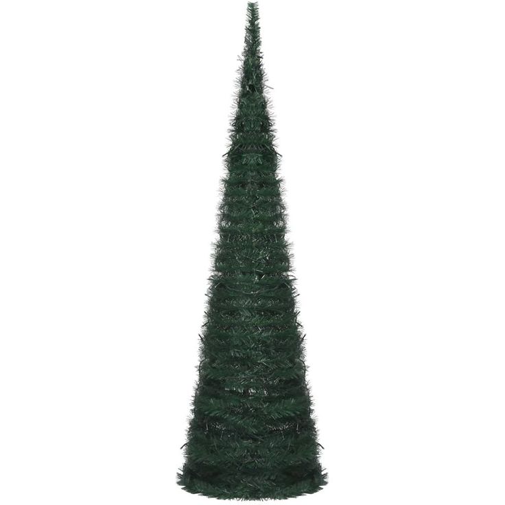 Pop-up nauhamainen tekojoulukuusi, LED-valoilla, vihreä, 150cm