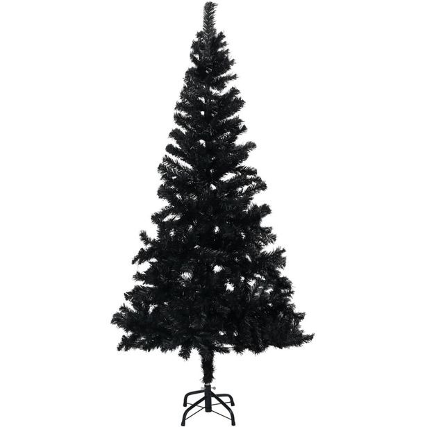Tekojoulukuusi jalustalla, musta, 150cm, PVC