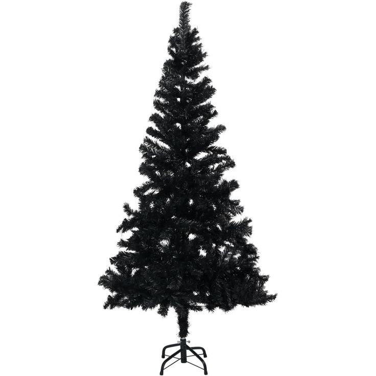Tekojoulukuusi jalustalla, musta, 150cm, PVC