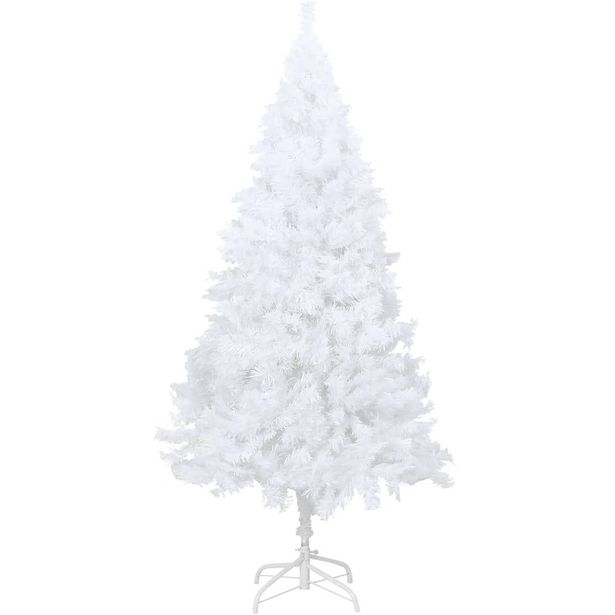 Tekojoulukuusi paksuilla oksilla, valkoinen, 150cm, PVC