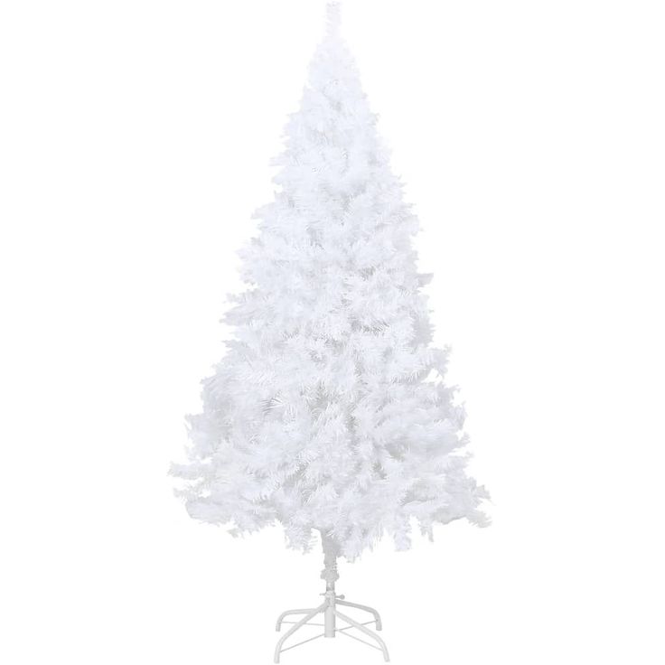 Tekojoulukuusi paksuilla oksilla, valkoinen, 150cm, PVC