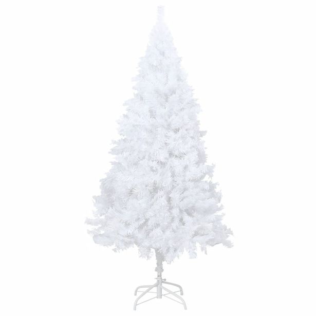 Tekojoulukuusi paksuilla oksilla, valkoinen, 210cm, PVC