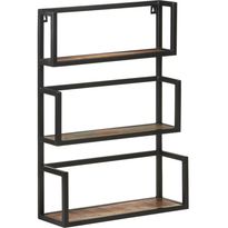 Seinähylly 60x20x85 cm kierrätetty täyspuu