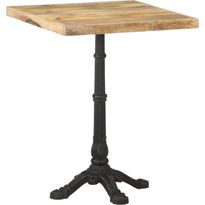 Bistropöytä 60x60x77 cm karkea mangopuu