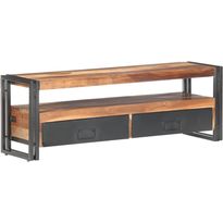 Tv-taso 120x30x40 cm massiivipuu seesamviimeistelyllä