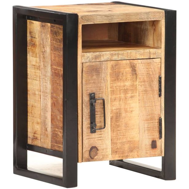 Yöpöytä 40x35x55 cm täysi mangopuu_1