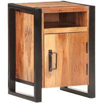 Yöpöytä 40x35x55 cm täysi akaasiapuu seesamviimeistelyllä