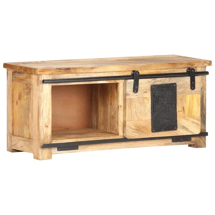 Tv-taso 90x35x40 cm täysi mangopuu_1
