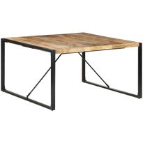 Ruokapöytä 220x100x75 cm karkea mangopuu