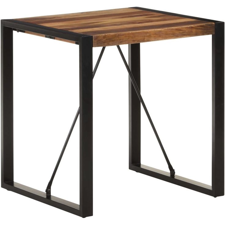Ruokapöytä 70x70x75 cm täysi akaasiapuu seesamviimeistelyllä_1