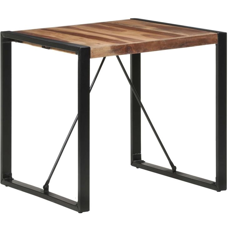 Ruokapöytä 80x80x75 cm täysi puu seesamviimeistelyllä_1