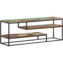 Tv-taso 130x30x45 cm kierrätetty täyspuu