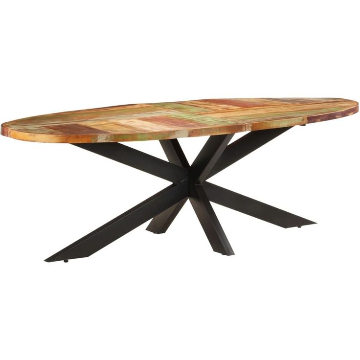 Ruokapöytä, 240x100x75 cm, täysi kierrätetty puu