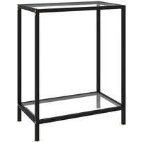 Konsolipöytä läpinäkyvä 60x35x75 cm karkaistu lasi