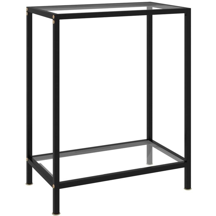 Konsolipöytä läpinäkyvä 60x35x75 cm karkaistu lasi_1