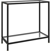 Konsolipöytä läpinäkyvä 80x35x75 cm karkaistu lasi