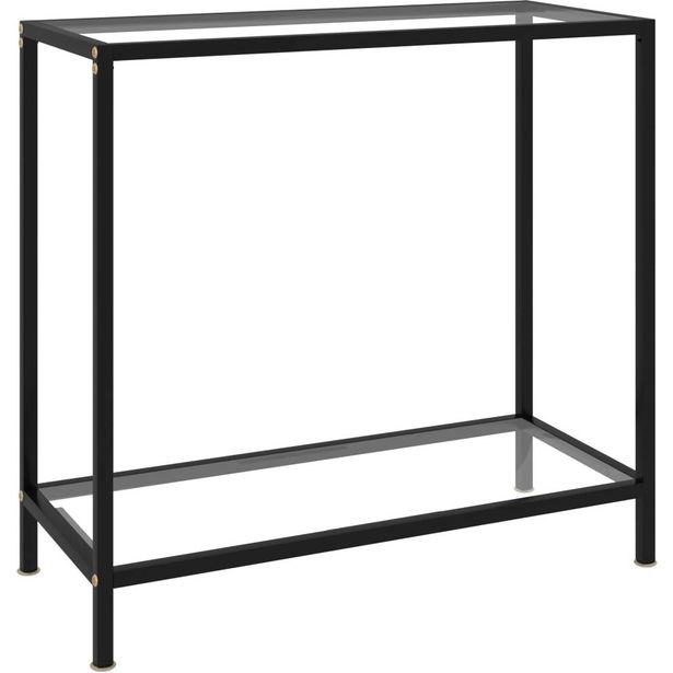 Konsolipöytä läpinäkyvä 80x35x75 cm karkaistu lasi_1