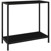 Konsolipöytä musta 80x35x75 cm karkaistu lasi