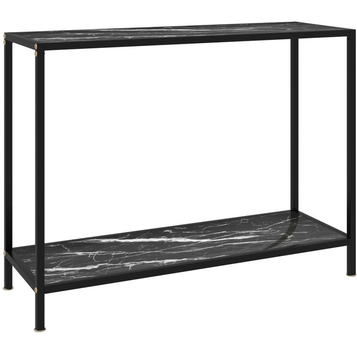 Konsolipöytä musta 100x35x75 cm karkaistu lasi_1