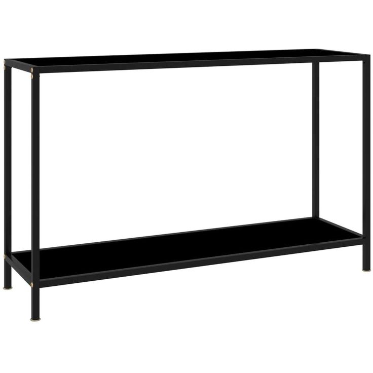 Konsolipöytä musta 120x35x75cm karkaistu lasi_1