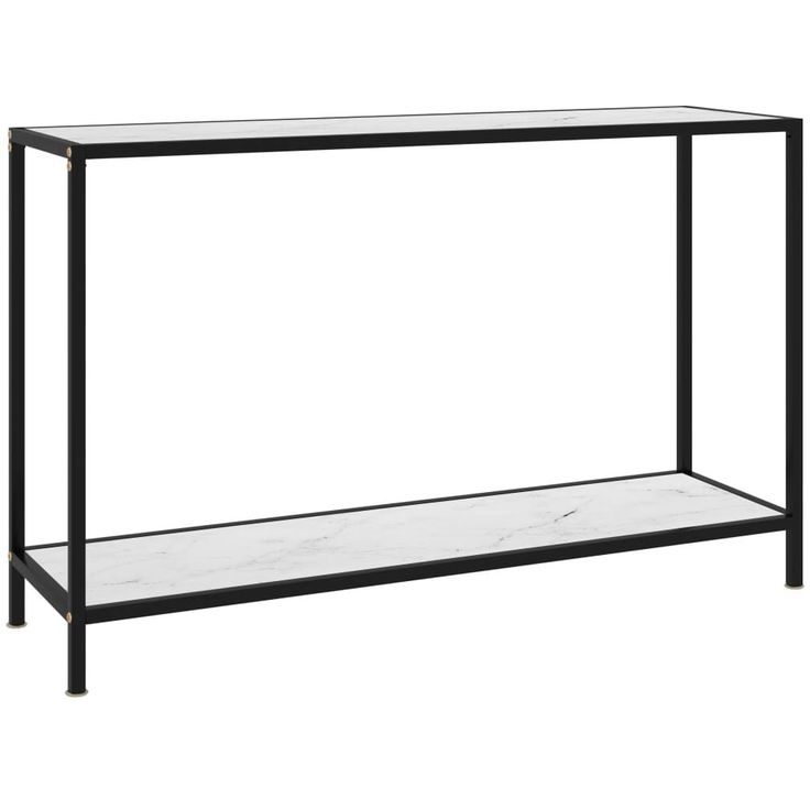 Konsolipöytä valkoinen 120x35x75 cm karkaistu lasi_1