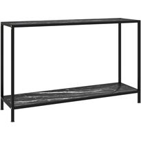 Konsolipöytä musta 120x35x75 cm karkaistu lasi