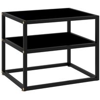 Konsolipöytä musta 50x40x40cm karkaistu lasi