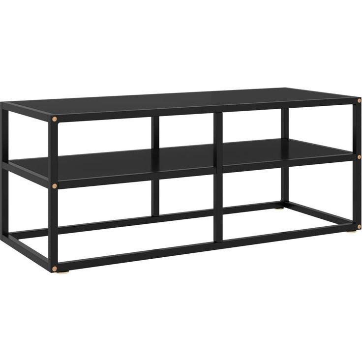 Tv-taso musta mustalla lasilla 100x40x40 cm_1