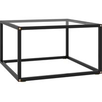 Sohvapöytä musta karkaistu lasi 60x60x35 cm