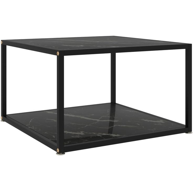 Sohvapöytä musta 60x60x35cm karkaistu lasi_1