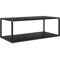 Sohvapöytä musta 100x50x35cm karkaistu lasi