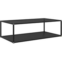 Sohvapöytä musta 120x60x35 cm karkaistu lasi