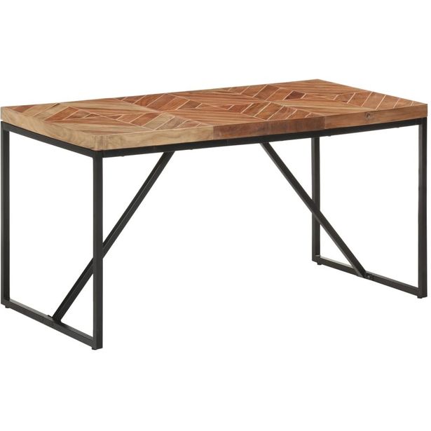 Ruokapöytä 140x70x76 cm täysi akaasia- ja mangopuu_1