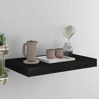 Kelluva seinähylly musta 40x23x3,8 cm mdf