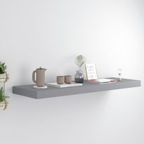 Kelluva seinähylly harmaa 80x23,5x3,8 cm mdf