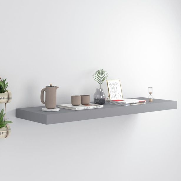 Kelluva seinähylly harmaa 80x23,5x3,8 cm mdf_1