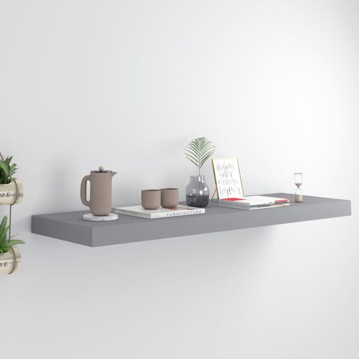 Kelluva seinähylly harmaa 80x23,5x3,8 cm mdf_1