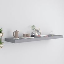 Kelluva seinähylly harmaa 90x23,5x3,8 cm mdf